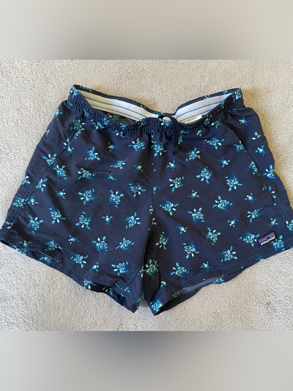 Patagonia Women's Baggies XS Blue Turtles EUC